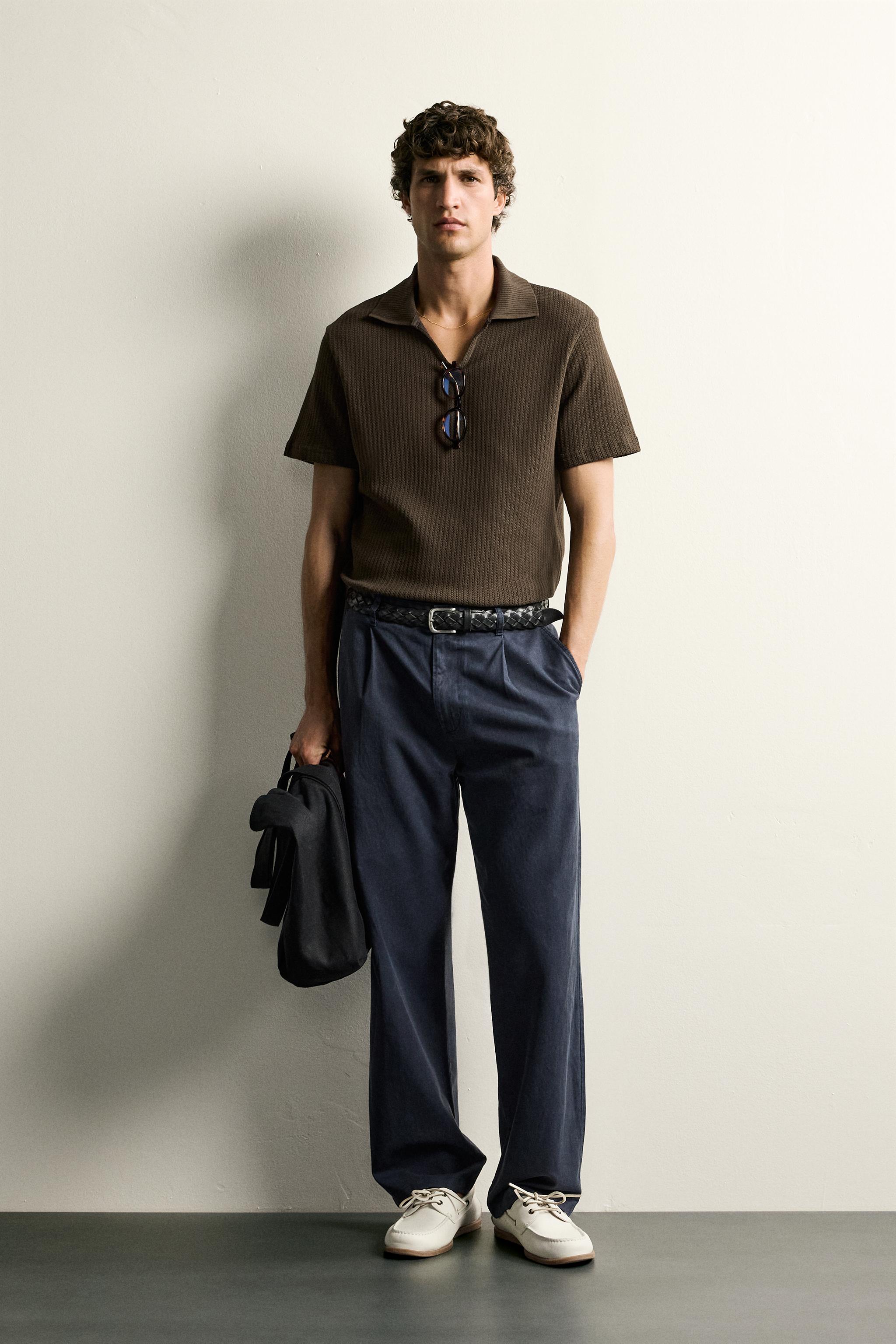 REGULAR FIT OPEN-KNIT POLO